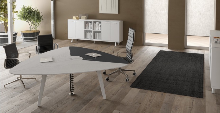 un design atypique pour une réunion formelle ou informelle la table de réunion en bois chenaie est à la fois élégante et pratique